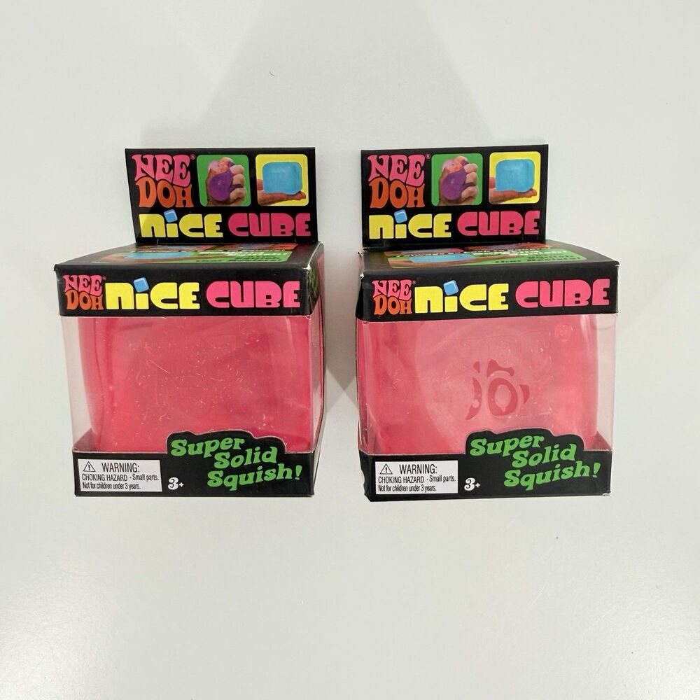 Schylling Nee Doh Nice Cube Original Pink Sensory Fidget Toy Stress Ball 2.25"
